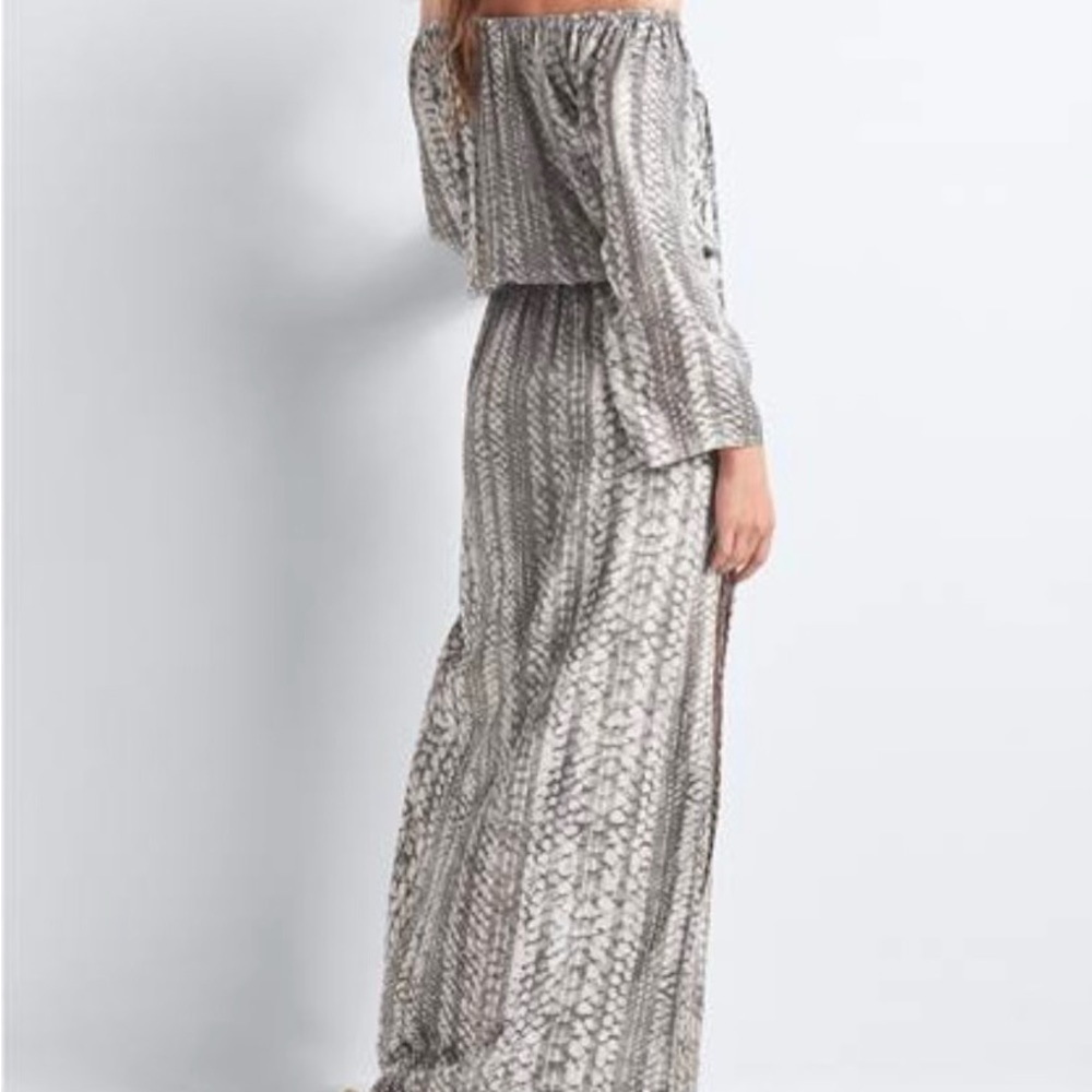 New Venus brand grey patterned maxi dress large boho tassel detail cotton